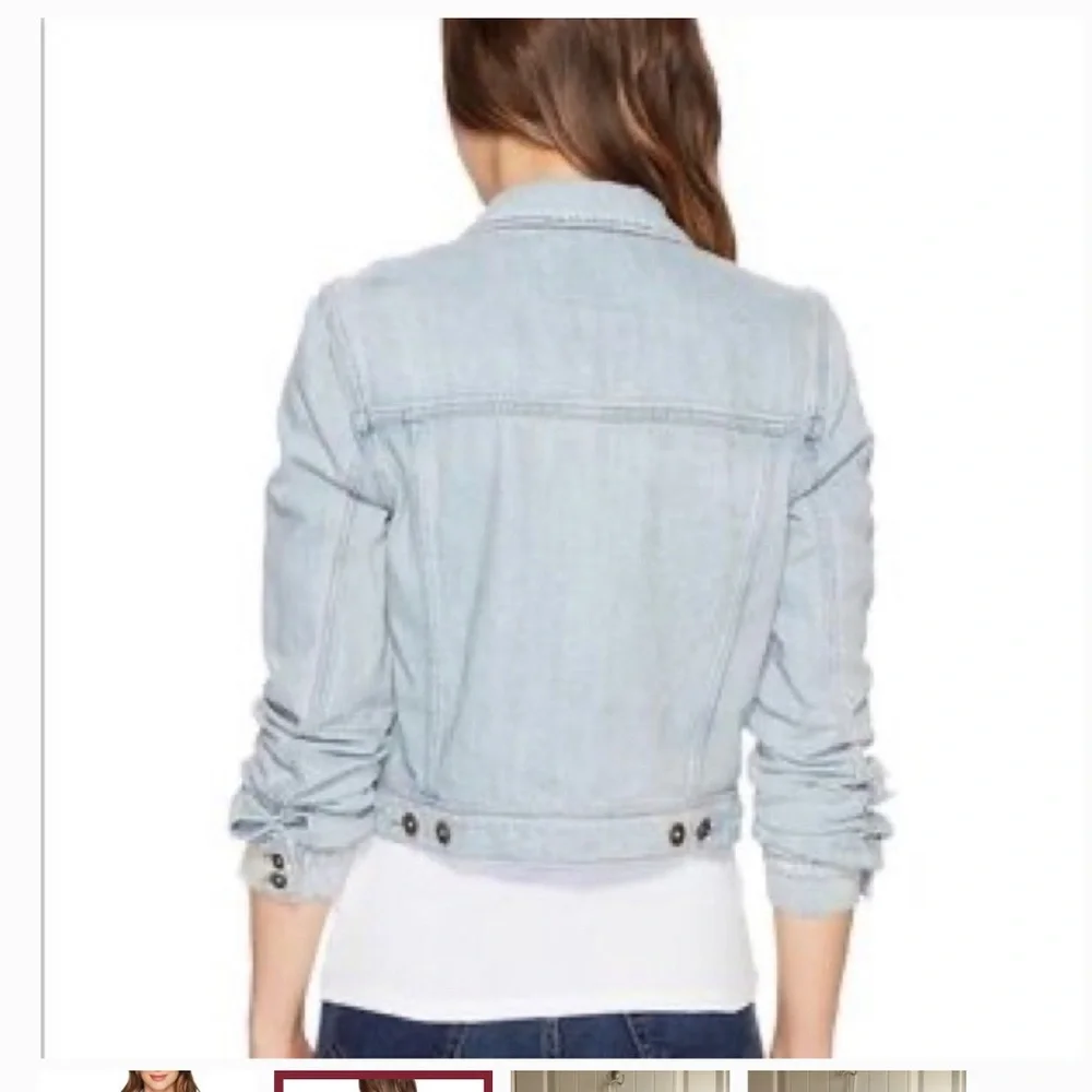 Page Distressed crop Jean jacket - Picture 2 of 9